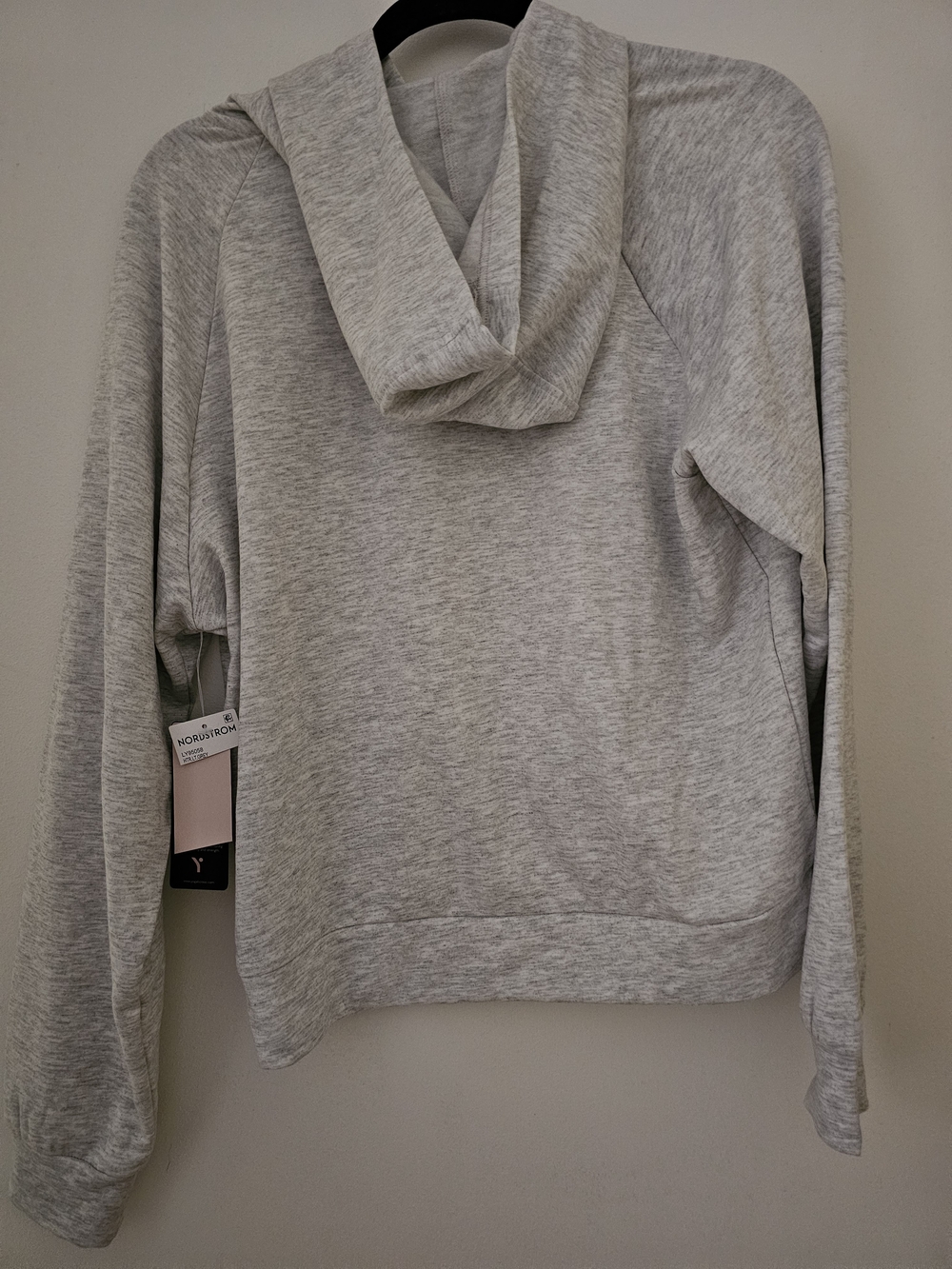 Yogalicious Heather Light Gray Cowl Neck Sweatshirt